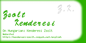 zsolt kenderesi business card